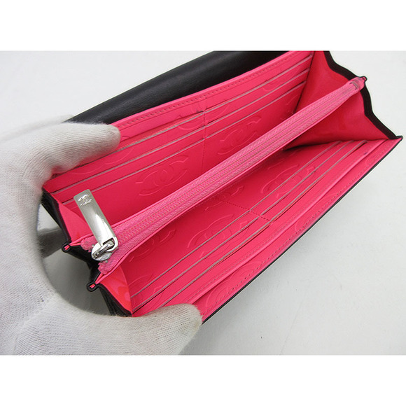 CHANEL Cambon Line Long Wallet Black Leather - Picture 8 of 10